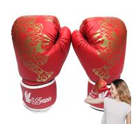Guanti da boxe | Guanti da Muay Thai, guantoni da combattimento da boxe con stampa tigrata, in pelle PU traspirante, guanti professionali per muay thai, sparring, kickboxing