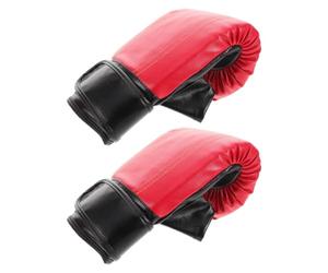 Guanti da Boxe Mezzi in Pu Rossi 1 Paio per Allenamento