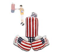 Guanti da boxe per bambini con sacco Junior Combattimento Guanti da Sacco per Sparring Kickboxing Sacchi Pugilato Punzonatura Boxing Gloves sports Guantoni da boxe usa per bambini 4 once 3-8 anni