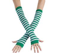Guanti da braccio colorati festival Holiday Stripe guanti per cosplay feste giochi di ruolo, accessori bracciale, scalda senza dita, regalo per donne, u, Taglia unica