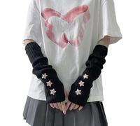 Guanti da braccio da donna 2000 giapponesi da ballo maniche anime costume senza dita guanti da braccio per discoteca Dress Up Mitte