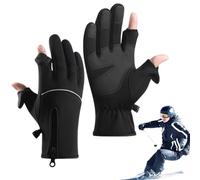 Guanti da ciclismo, 2 dita, senza dita, per touchscreen, antiscivolo, per il freddo, escursionismo, caccia, guanti da corsa antivento