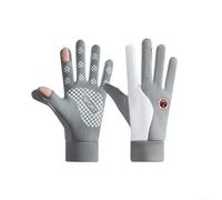 Guanti da ciclismo invernali resistenti all'acqua con compatibilità touchscreen e presa migliorata sui palmi (nero)