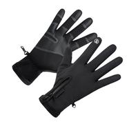 Guanti da Ciclismo Invernali Uomo, Antivento Impermeabili Touchscreen | Pile Polare Nero, Presa Antiscivolo, per Bici su Strada e Mountain Bike, Taglia Unica