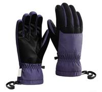 Guanti da ciclismo touch screen progettati per una protezione antivento e a prova di freddo con design impermeabile integrato e palmo in pelle di pecora resistente alle forature (XL viola nero)