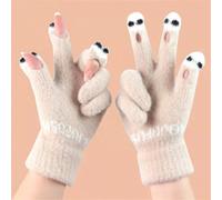 Guanti Da Donna Con Touch Screen, Simpatica Scrittura In Lana Lavorata A Maglia Che Gioca Al Telefono Guanti Da Pendolarismo Per Studenti Di Cartoni Animati Caldi Autunno/inverno Tagli UnicaBlocchi di
