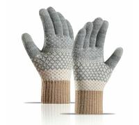 Guanti Da Donna In Maglia Spessa Con Fodera In Pile A Doppio Strato, Ideali Per Proteggere Dal Freddo, Adatti Per Touchscreen, Design Senza Dita E Per Il Ciclismo All'Aperto. 22 * 10cm A0532