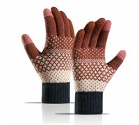 Guanti Da Donna In Maglia Spessa Con Fodera In Pile A Doppio Strato, Ideali Per Proteggere Dal Freddo, Adatti Per Touchscreen, Design Senza Dita E Per Il Ciclismo All'Aperto. 22 * 10cm A0531