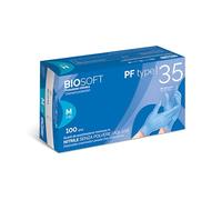 Guanti da esaminazione, monouso in nitrile senza polvere, Blu L