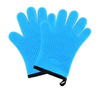 Guanti da forno 1/2 pezzi, guanti in silicone resistenti al calore, cucina for barbecue, a microonde(2Pcs Blue)