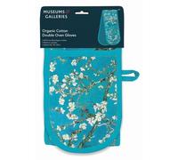 Guanti da forno doppi, in cotone biologico, Vincent Van Gogh, con rami di mandorlo in fiore, motivo floreale, utensili da cucina eleganti