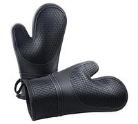 Guanti da forno resistenti al calore fino a 300 °C, set da 2 presine con rivestimento in silicone, perfetti per la cucina, per grigliare, cucinare, cuocere e barbecue