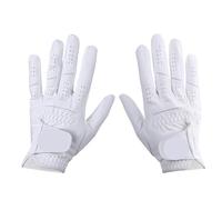 Guanti da golf 2 pezzi Guanto uomo Mano sinistra/destra con particelle di allenamento for swing morbido Per Sport All'aperto(White,25 large)