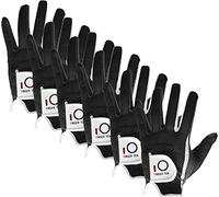 Guanti da Golf Uomo 6 Pack, Guanto Nero Grigio, per la Pioggia e Il Clima Umido per Uomo Utilizzabili con Meteo, Mano Sinistra Destra Seleziona Taglia S M ML XL (XLarge Black, Sinistra)
