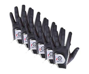 Guanti da Golf Uomo 6 Pack, Guanto Nero Grigio, per la Pioggia e Il Clima Umido per Uomo Utilizzabili con Meteo, Mano Sinistra Destra Seleziona Taglia S M ML XL (XLarge Grey, Destra)