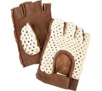 Guanti Da Guida half finger pelle e rete mezze dita moto auto vintage autista