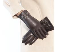 Guanti Da Guida In Pelle Pu Con Rivetti E Fodera Calda In Faux Suede Touchscreen