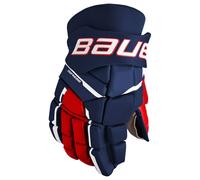 Guanti da hockey Bauer Supreme M3 Navy/Red/White Intermediate 13 pollici