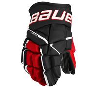Guanti da hockey Bauer Supreme MACH Black/Red Junior 10 pollici