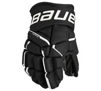 Guanti da hockey Bauer Supreme MACH Black/White Junior 10 pollici