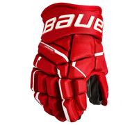 Guanti da hockey Bauer Supreme MACH Red Junior 11 pollici