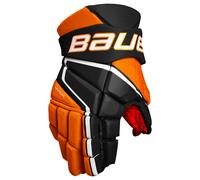 Guanti da hockey Bauer Vapor 3X Black/Orange Intermediate 13 pollici