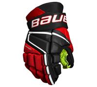 Guanti da hockey Bauer Vapor 3X Black/Red Junior 11 pollici