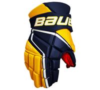 Guanti da hockey Bauer Vapor 3X Navy/Gold Senior 15 pollici