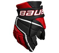 Guanti da hockey Bauer Vapor 3X PRO Black/Red Junior 10 pollici