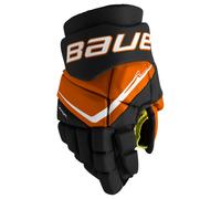 Guanti da hockey Bauer Vapor FLY40 Black/Orange Junior 11 pollici