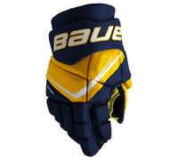 Guanti da hockey Bauer Vapor FLY40 Navy/Gold Junior 10 pollici