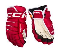 Guanti da hockey CCM Tacks 4 ROLL PRO 3 Red Senior 14 pollici