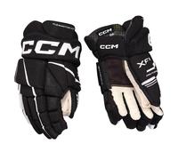 Guanti da hockey CCM Tacks XF 80 Black/White Junior 11 pollici
