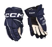 Guanti da hockey CCM Tacks XF 80 Navy/White Senior 14 pollici