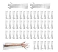 Guanti da inseminazione | 33,4 pollici 50 pezzi di inseminazione veterinaria | braccio completo a maniche lunghe | Abbigliamento legante per condimento per la pulizia della casa