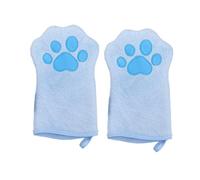 Guanti da lavaggio per cani e salviette - 2 guanti per cani ad asciugatura rapida double face, con asciugamano da bagno, prodotti per la cura degli animali per cani a pelo lungo, adatti per casa