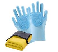 Guanti Da Lavaggio Per Cani - Guanti Da Toelettatura In Silicone | Dog Laveling Scrubber Glove | Per Cucciolo, Gattino, Piccoli Animali, Bagno In Auto, Doccia Per La Casa, Toelettatura All'ap