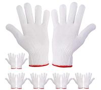 Guanti da lavoro a mano con presa di sicurezza, guanti da lavoro per uomo e donna, guanti da lavoro a maglia, resistenti e leggeri, in cotone spesso