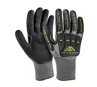 GUANTI DA LAVORO ANTITAGLIO ACTIVE CUT FODERA HPPE NITRILE NERO SABBIATO TG.9/L