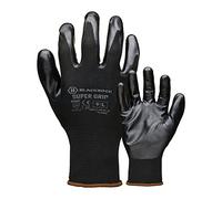 Guanti da lavoro Blackrock Super Grip, Nitrile nero, uomo e donna, guanti da copertura, magazzino, sottili, fai da te, giardinaggio, outdoor, guanti da lavoro di sicurezza