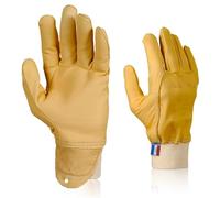 Guanti da Lavoro Ecoesponsabili in Pelle di Pieno Fiore - Fabbricati in Francia - Senza Prodotto Tossico - Impermeabili & Ultra-Resistenti - Proteggi le tue mani e il pianeta - Certificati DPI di