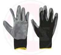 GUANTI da LAVORO in NITRILE NERO Mod. GLOVEX MAURER Taglia 9 Conf. 12 pz