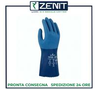 Guanti Da Lavoro In Nitrile Protezione Chimica Blu Showa Cs720