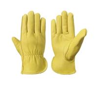 Guanti da lavoro in pelle guida in di pecora Uomo Moto Giardinaggio Sicurezza protettivi for la raccolta della frutta Guanto for saldatura(L)