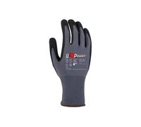 U-Power Guanti da lavoro Merengue Nylon Spandex Protezione da rischi meccanici Grigio 8/M 12 pz
