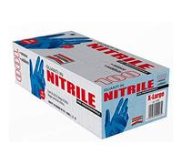 GUANTI DA LAVORO MONOUSO IN NITRILE BLU "AREXONS" ATOSSICO E ANALLERGICO confezione pz.100 - XL