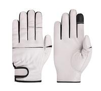 Guanti da lavoro pecora Caccia Bike Rider Equipaggiamento Saldatura Costruzione golf traspiranti resistenti all'usura(White black edge,Small)