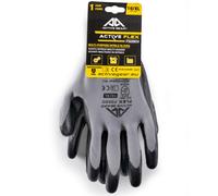 GUANTI DA LAVORO POLIESTERE/NITRILE NERO PALMO RIVESTITO 12PAIA ACTIVE FLEX