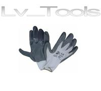 GUANTI DA LAVORO PROFESSIONALI SPALMATI IN NITRILE GRIGIO Tg.9 CONFEZIONE12 PAIA