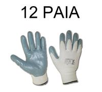 GUANTI DA LAVORO PROFESSIONALI SPALMATI IN NITRILE TAGLIA 7/11 - 12 PAIA